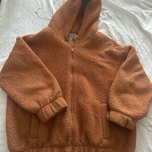 Aerie Brown Puffer Jacket with Cozy Hood